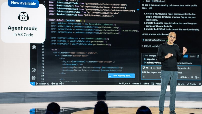 Satya Nadella is touting a surge in adoption of its Copilot 365 platform. 