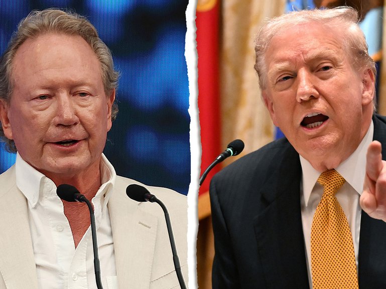 Fortescue founder Andrew Forrest has pinned the blame for the miner's share price partly on US President Donald Trump.