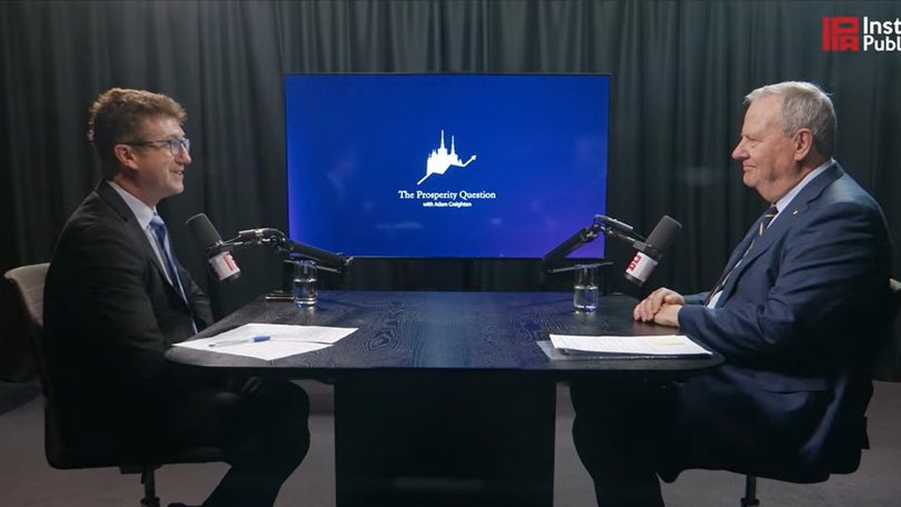 Former Treasurer Peter Costello appears in an Institute of Public Affairs podcast chat.