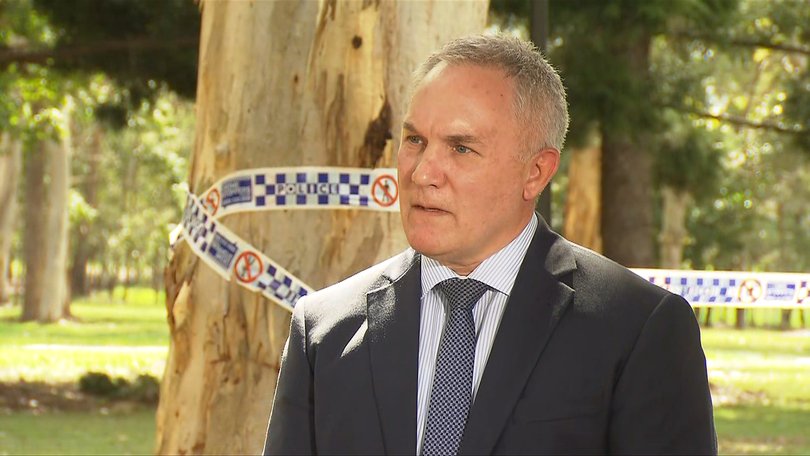 Logan District Detective Inspector Ian Galpin speaks to the media following the fatal shooting of Vana-Reese Schuster-Togiatau at a boxing event in Loganholme.
