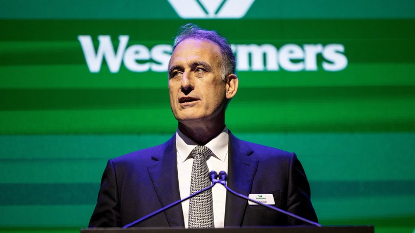 Wesfarmers chief executive Rob Scott speaks at the company’s AGM on Thursday.