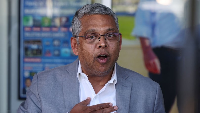 Labor MP Jags Krishnan speaks at a media conference.