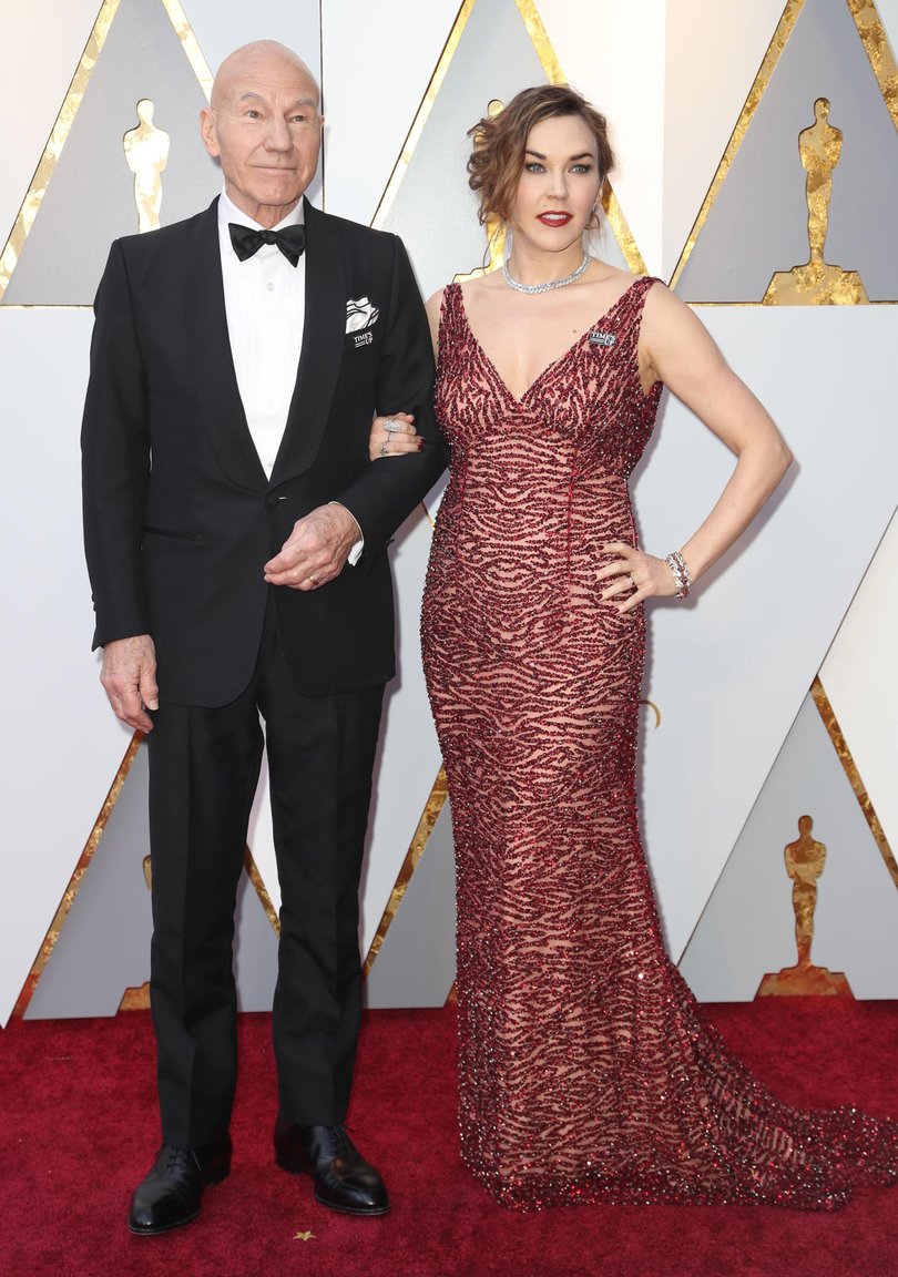 Patrick Stewart and Sunny Ozell in 2018.