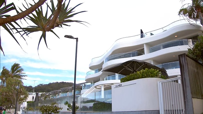 The apartment complex in Noosa, where the alleged domestic violence incident involving Sam Wood and his wife, Snezana, occurred.