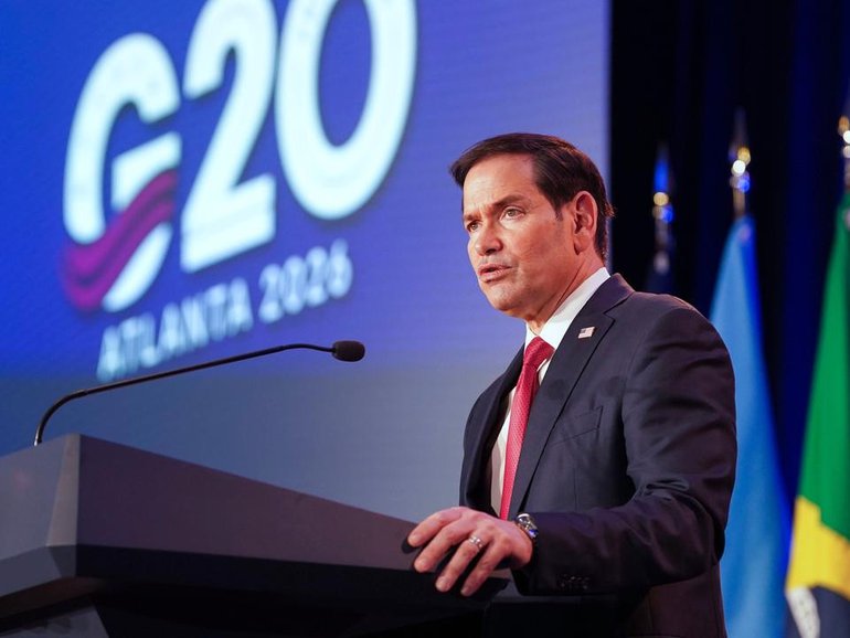 Marco Rubio says the world faces interconnected crises that threaten global energy and food supply. (AP PHOTO)